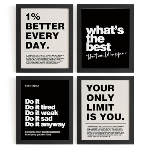DSHFG Motivational Inspirational Office Wall Art Decor Prints Set of 4 wall art