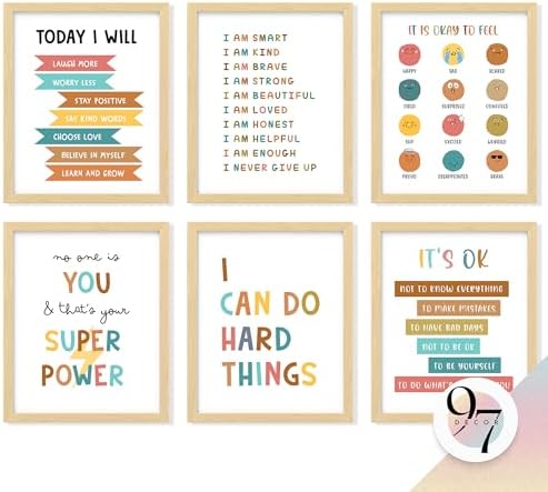 97 DECOR Kids Affirmation Wall Decor styled on a wall at home