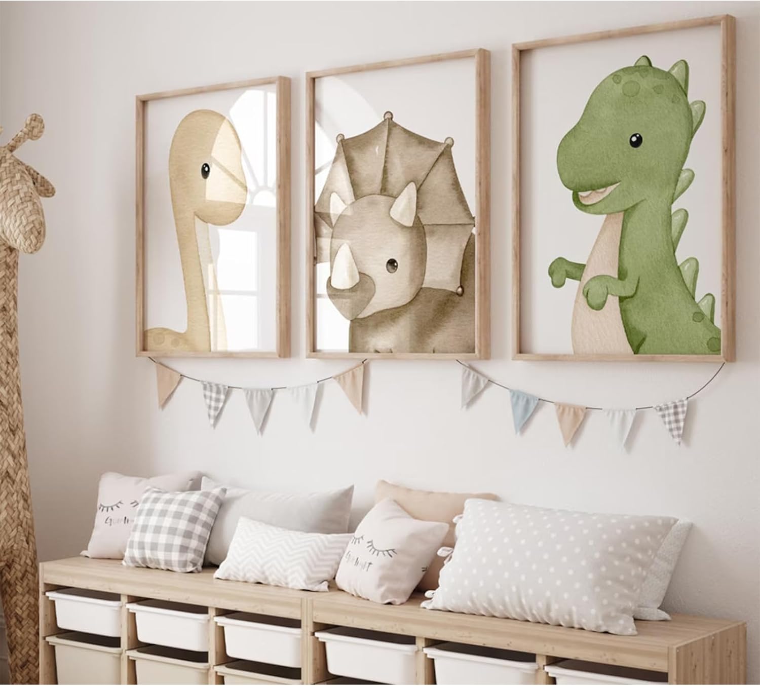 Dinosaur Wall Art Kids Boys Room Canvas Wall Decor Dino Nursery Wall A wall art