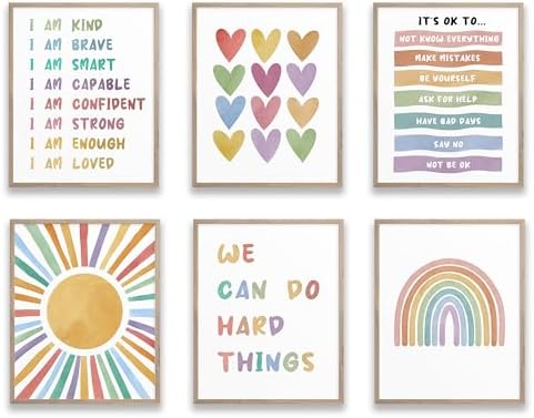 TwoDays Positive Affirmations Room Decor for Kids styled on a wall at home