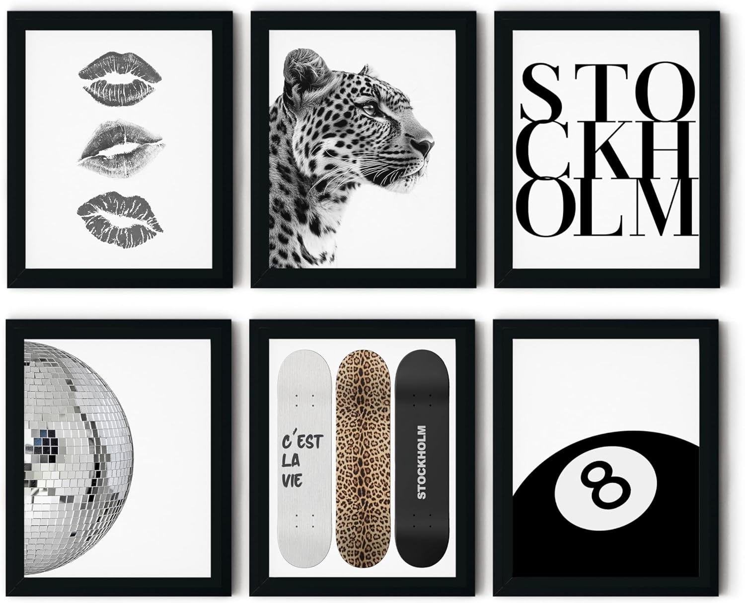 TwoDays Stockholm Style Room Decor for Women, Chic Trendy Wall Art — Framed