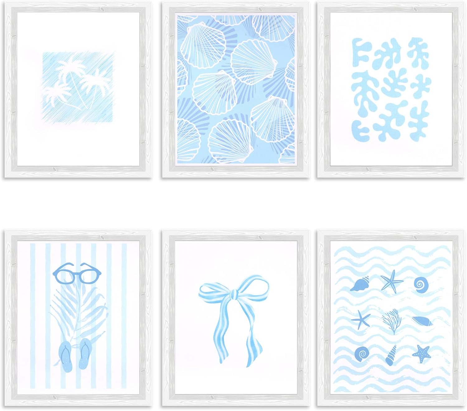 6pcs Coastal Wall Art wall art